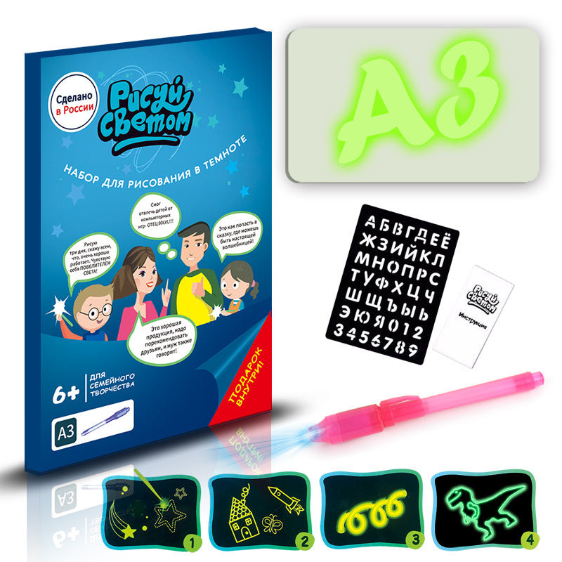 3D Magic Drawing Pad - Educational Toy with 8 Light Effects