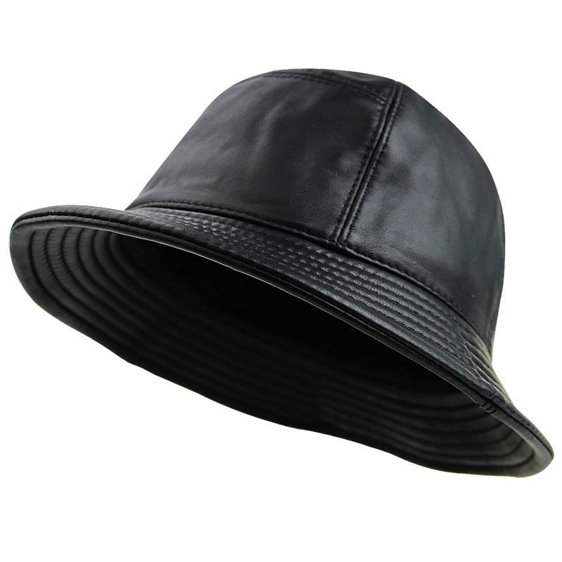 Sheepskin Warm Dome Black Bucket Hat