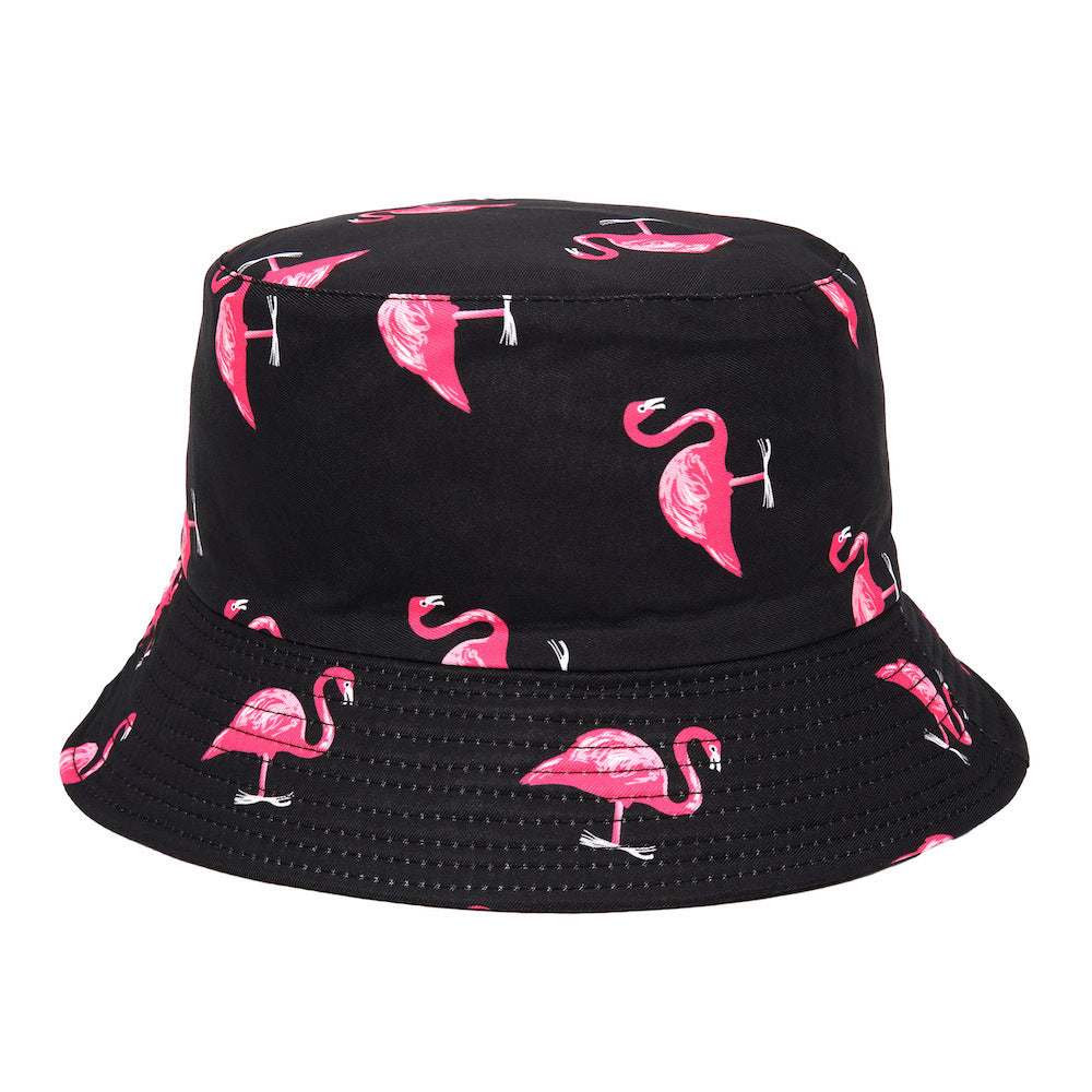 Flamingo Pattern Bucket Hat - Stylish Outdoor Sports Sunhat