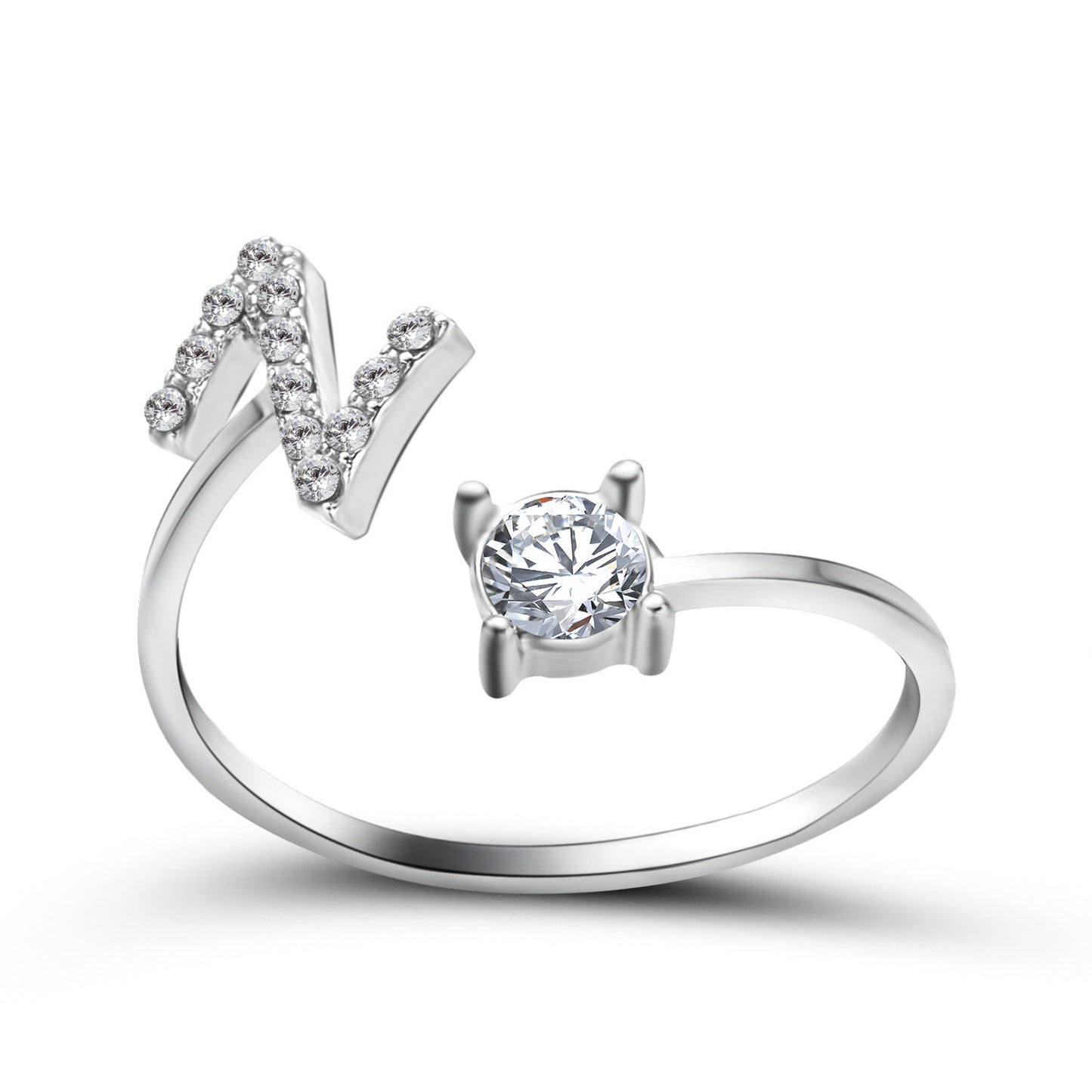 New Design Adjustable 26 Initial Letter Ring