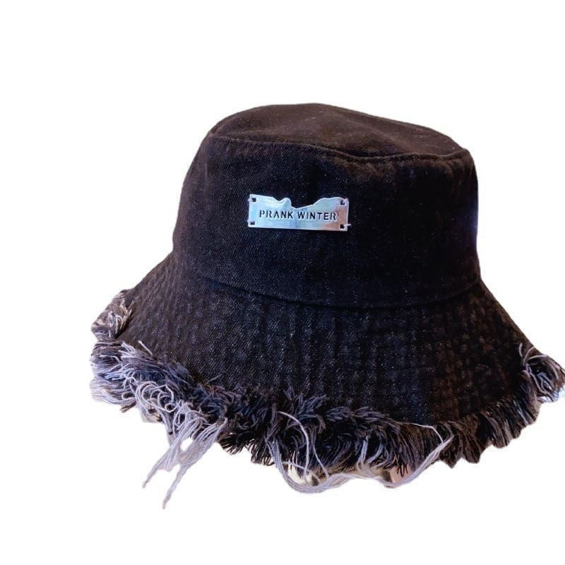 Jean Fisherman Hat for Women - Lightweight Frayed Edge Bucket Hat