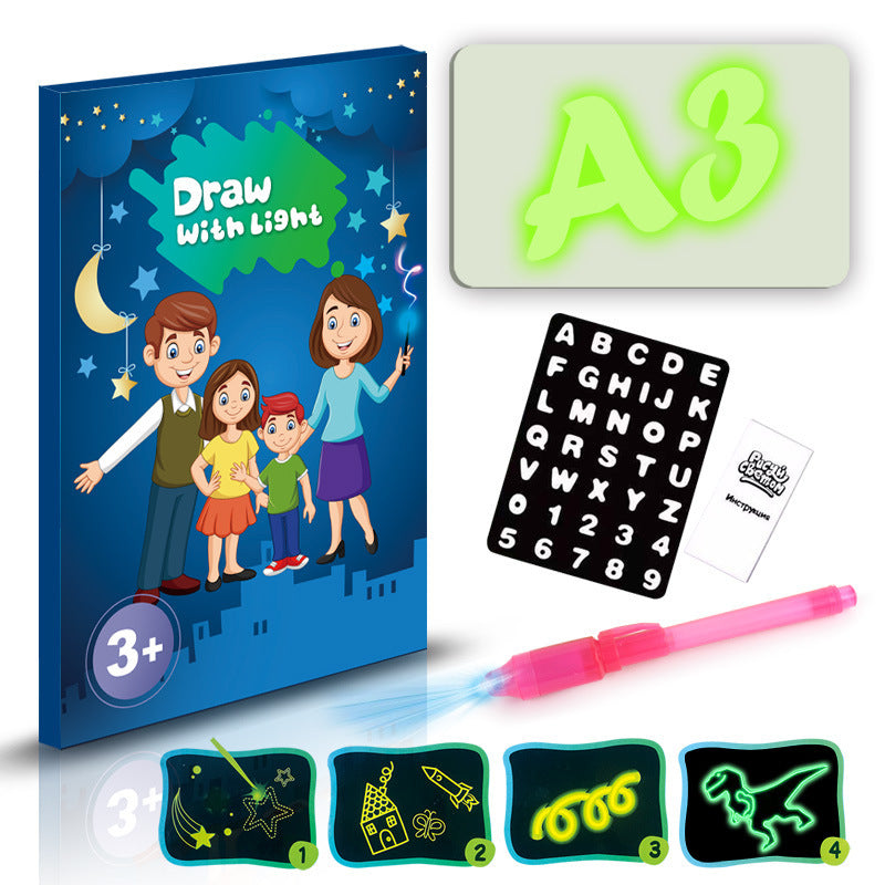 3D Magic Drawing Pad - Educational Toy with 8 Light Effects