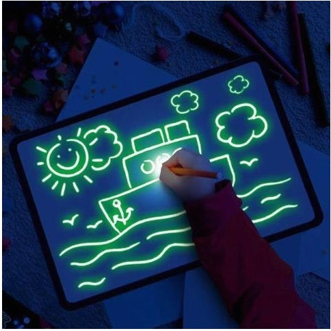 3D Magic Drawing Pad - Educational Toy with 8 Light Effects