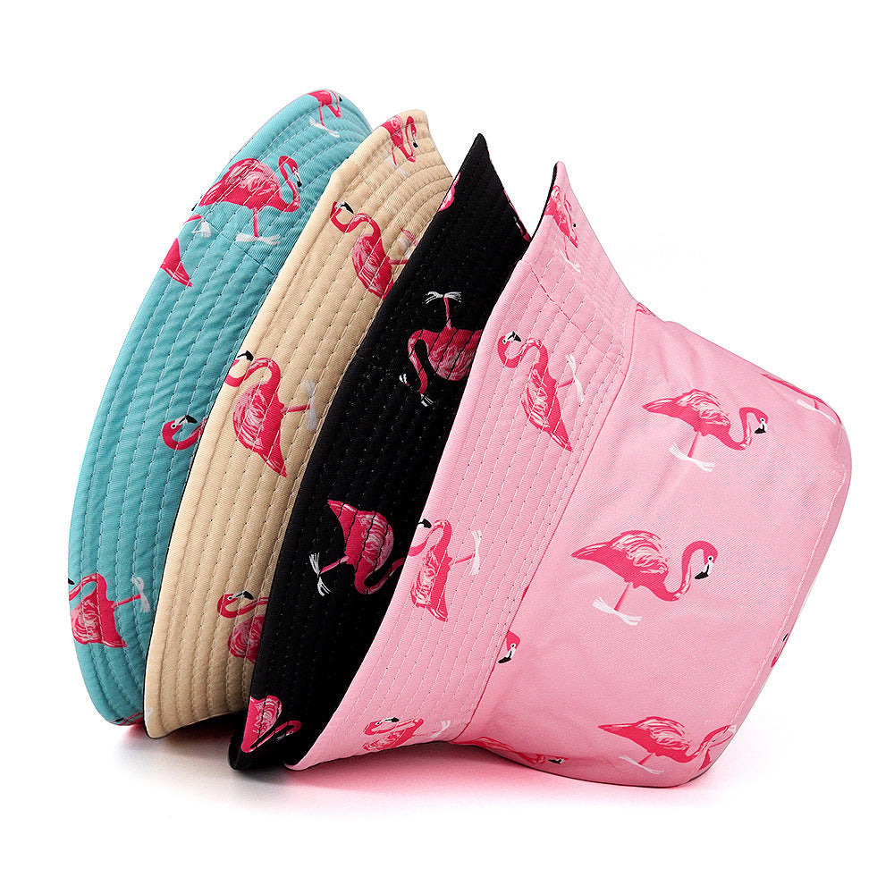 Flamingo Pattern Bucket Hat - Stylish Outdoor Sports Sunhat