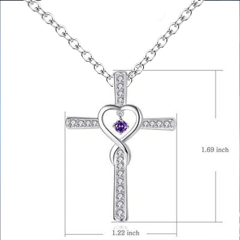 Infinity Love Christian Cross Pendant Necklace