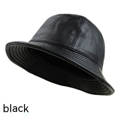 Sheepskin Warm Dome Black Bucket Hat