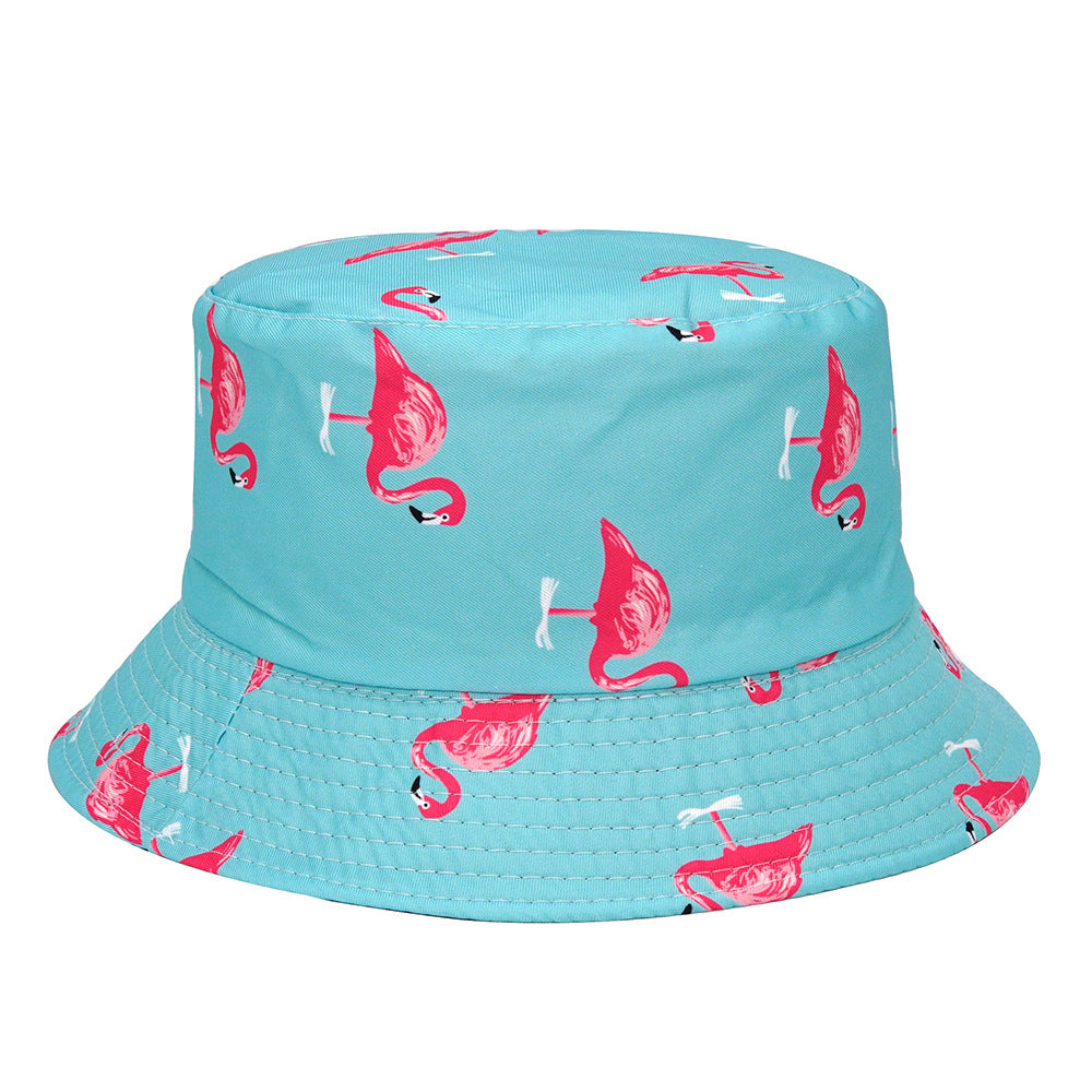 Flamingo Pattern Bucket Hat - Stylish Outdoor Sports Sunhat