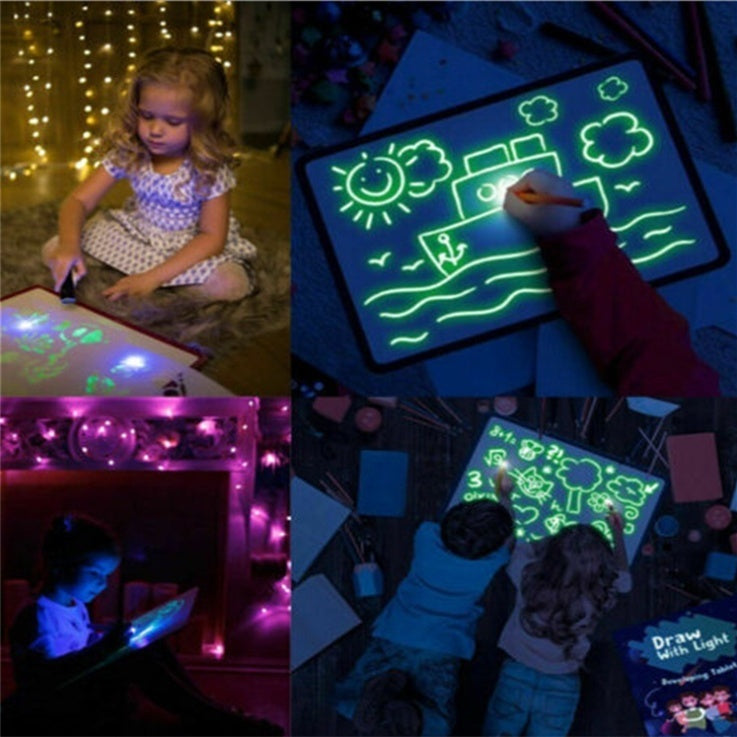 3D Magic Drawing Pad - Educational Toy with 8 Light Effects