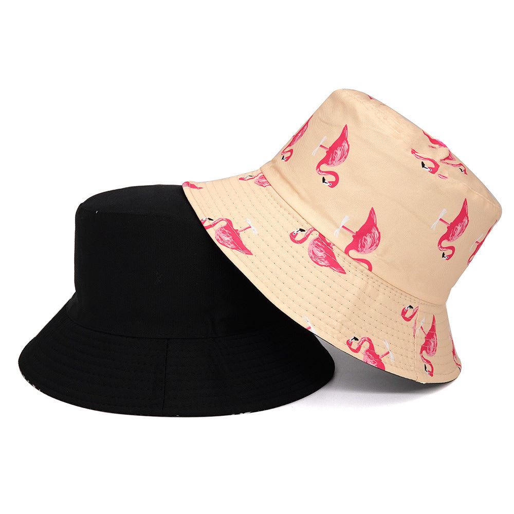 Flamingo Pattern Bucket Hat - Stylish Outdoor Sports Sunhat