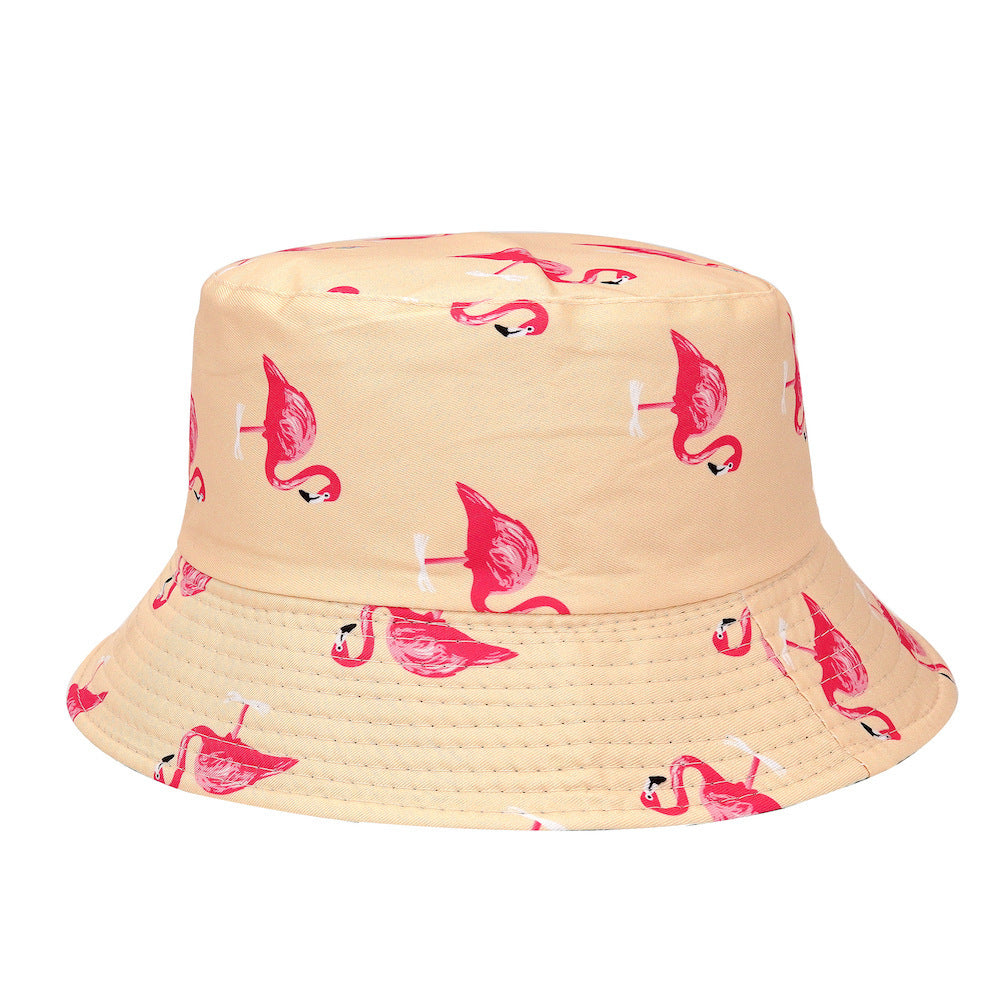 Flamingo Pattern Bucket Hat - Stylish Outdoor Sports Sunhat