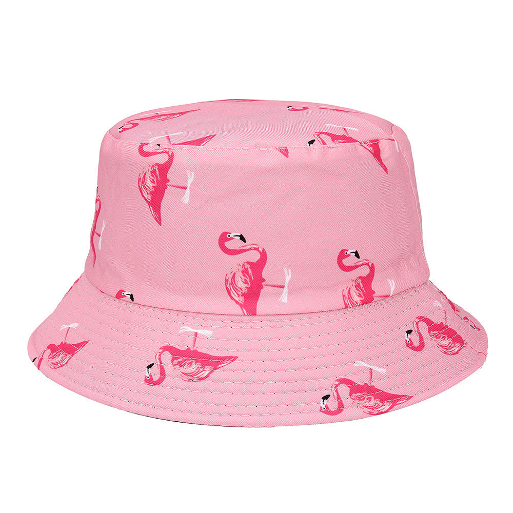 Flamingo Pattern Bucket Hat - Stylish Outdoor Sports Sunhat