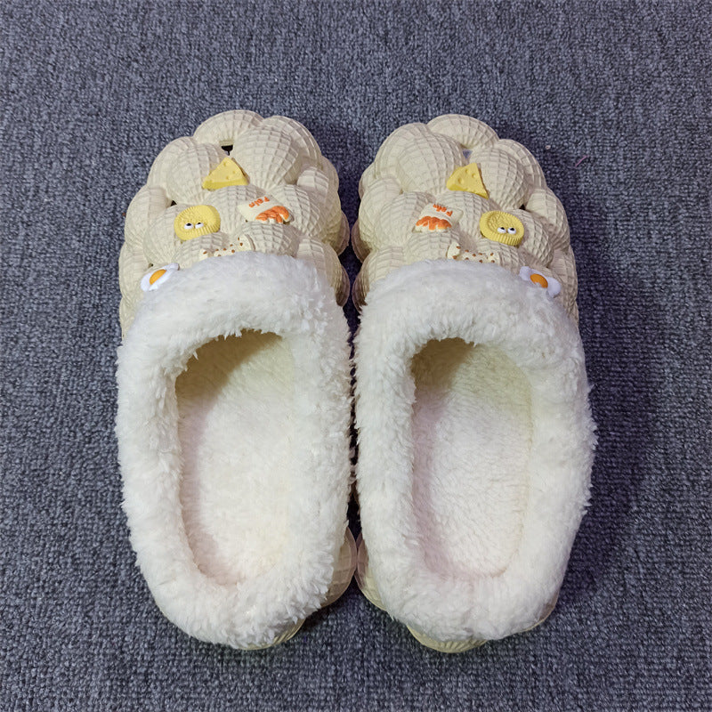 womens-non-slip-warm-bubble-slides