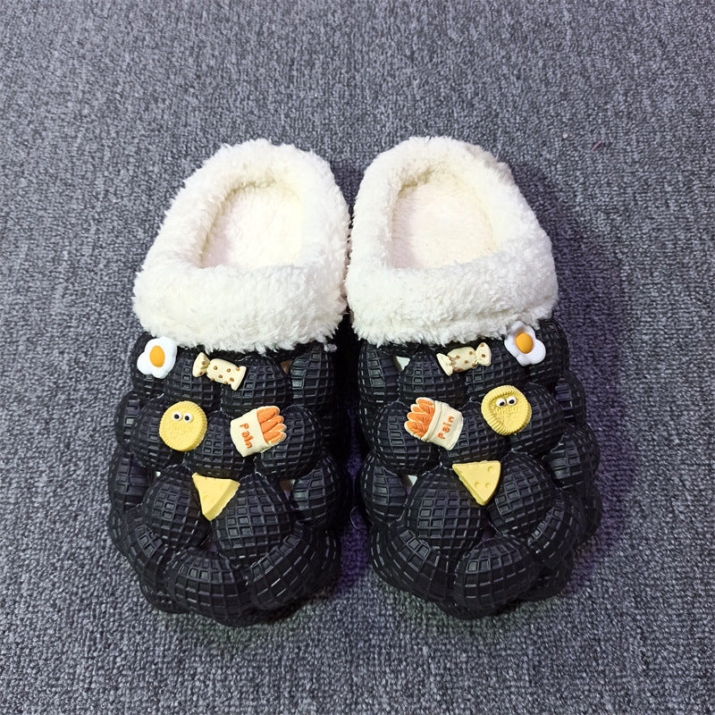 womens-non-slip-warm-bubble-slides