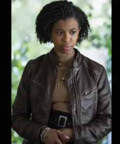 13 Reasons Why S04 Ani Achola Brown Jacket