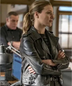 Chicago P.D. S04 Hailey Upton Black Leather Jacket