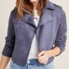 Jessica Davis 13 Reasons Why SO4 Grey Moto Jacket