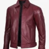 mens-classic-shirt-collar-maroon-leather-jacket