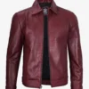 mens-classic-shirt-collar-maroon-leather-jacket