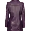 womens-3-4-length-button-down-purple-leather-coat