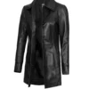 womens-black-3-4-length-leather-coat