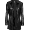 womens-black-3-4-length-leather-coat