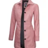 womens-real-leather-pink-button-down-car-coat