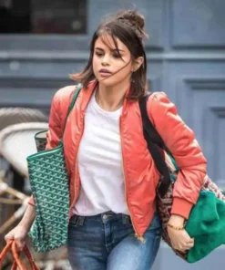 A Rainy Day In New York Selena Gomez Red Jacket