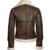 Aviator Womens Distressed Brown Jacket