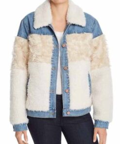 Dash & Lily Sofia Denim Fur Jacket