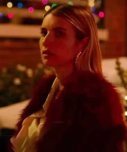 Holidate Emma Roberts Fur Coat