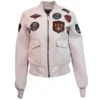 Light Pink Top Gun Vegan Jacket