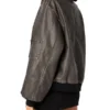 Vava Washed Leather Bomber Jacket