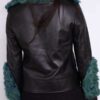 Women’s Shearling Aviator Green Fur Jacket (1)