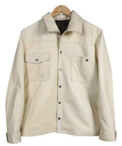 Yellowstone John Dutton Cream Leather Jacket