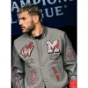 Ac Milan Grey Varsity Jacket