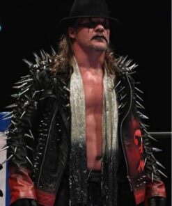 All Elite Wrestling Chris Jericho Leather Black Jacket With Spikes