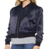 Arrow Willa Holland Blue Satin Jacket
