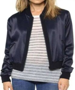 Arrow Willa Holland Blue Satin Jacket