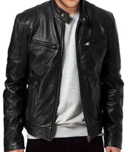 Avengers Endgame Steve Rogers Black Leather Jacket