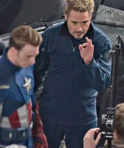Avengers Endgame Tony Stark Blue Jacket