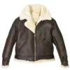 B3 Bomber Shearling Aviator Leather Jacket