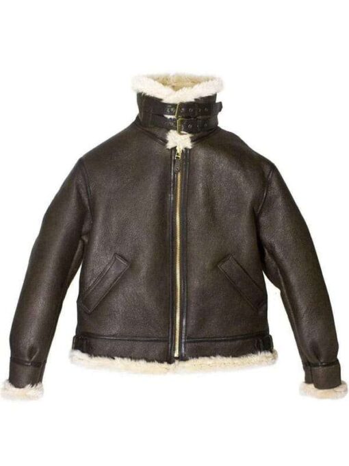 B3 Bomber Shearling Aviator Leather Jacket
