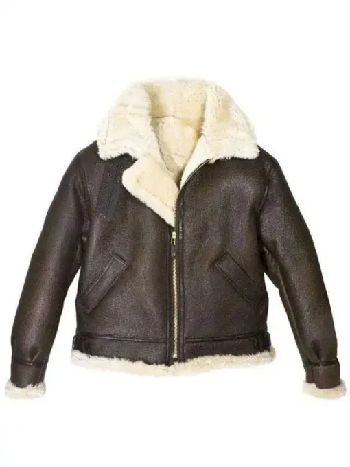 B3 Bomber Shearling Aviator Leather Jacket