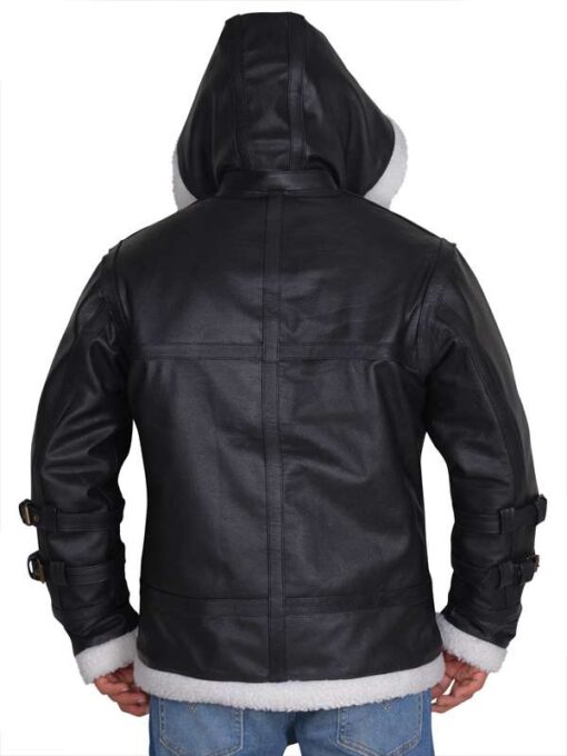 B3 Bomber Shearling Black Hoodie Jacket