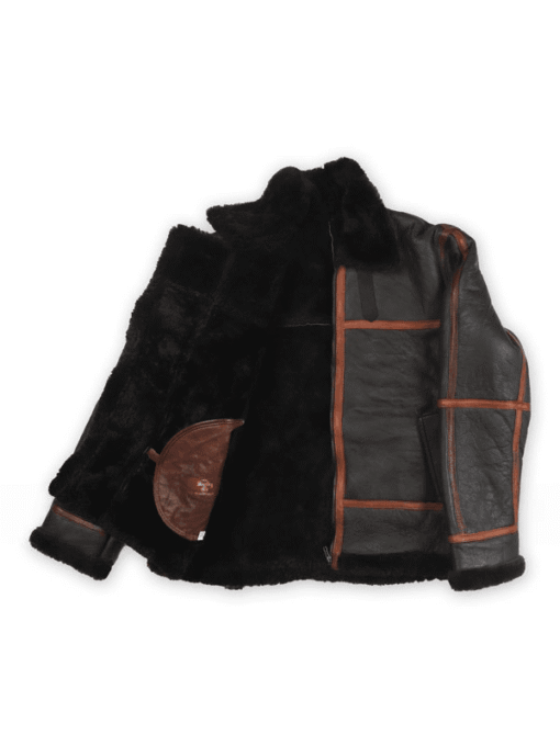 B3 Men’s Sheepskin Black Shearling Jacket