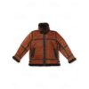Men’s B3 Bomber Real Leather Brown Shearling Jacket