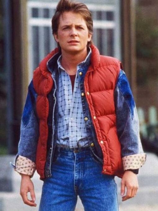 Back To The Future Michael J Fox Puffer Vest