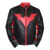 Batman Beyond Bruce Wayne Biker Red Contrast Jacket