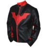 Batman Beyond Bruce Wayne Biker Red Contrast Jacket
