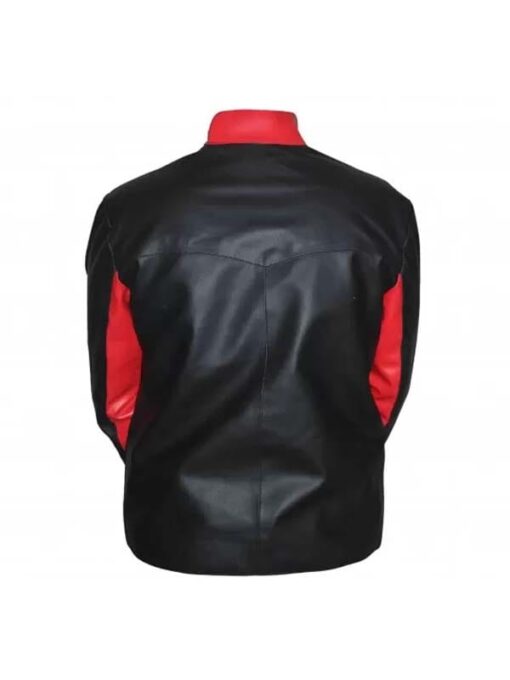 Batman Beyond Bruce Wayne Biker Red Contrast Jacket
